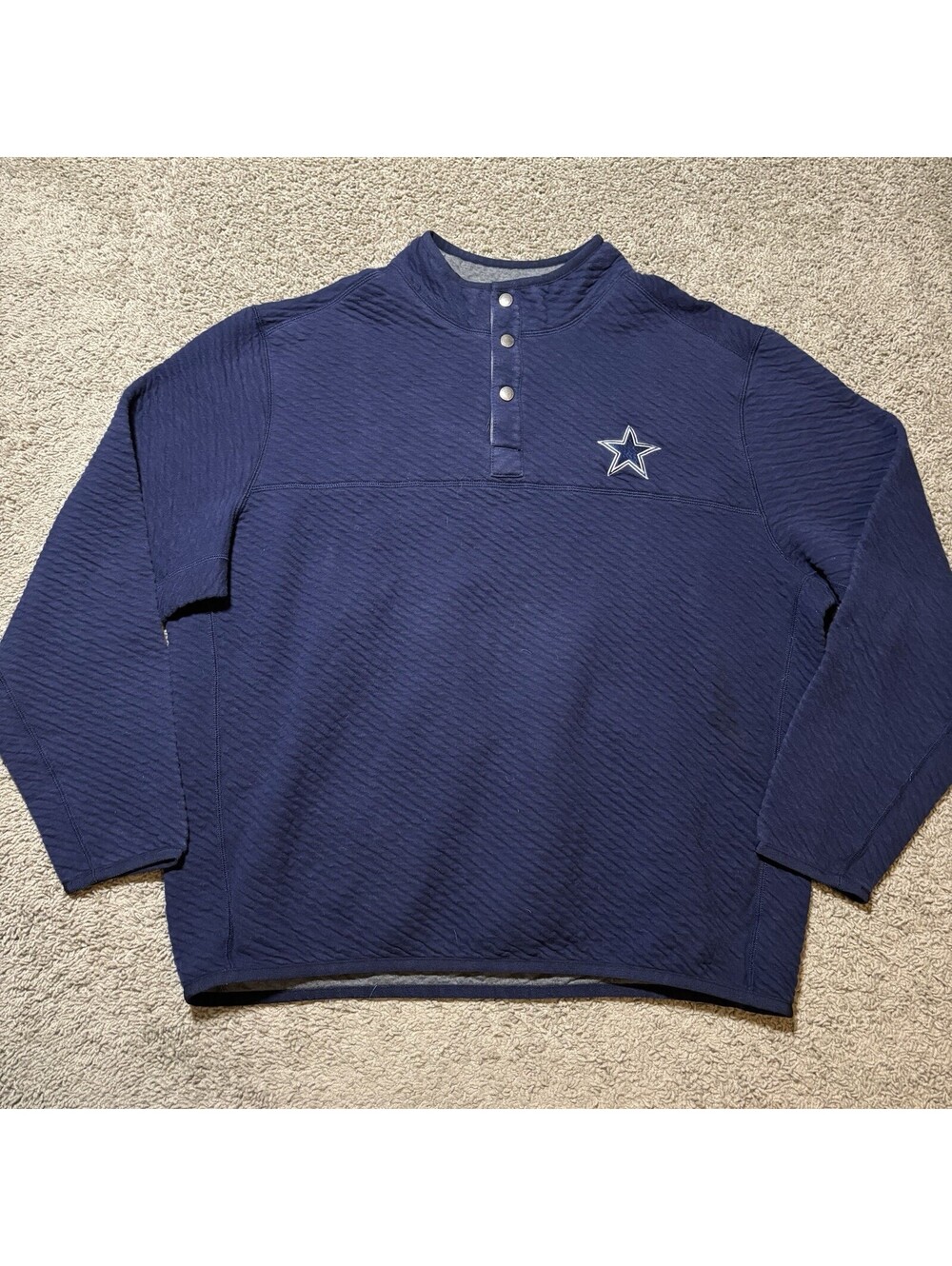 Tommy Bahama NFL Dallas Cowboys Reversible Snap Pullover Sweatshirt Mens 2XL